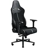 Razer Enki Gaming Chair: All-Day Comfort - Built-in Lumbar Arch - Optimized Cushion Density - Dual-Textured, Eco-Friendly Synthetic Leather - Reactive Seat Tilt & 152-Degree Recline - Black
