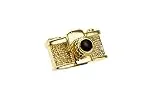 Knighthood Camera Lapel Pin Brooch (Gold)