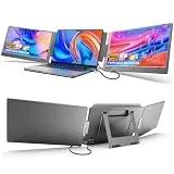 KYY Laptop Screen Extender, 14'' FHD 1080P USB-C Portable Monitor, IPS Computer Display, Dual Monitor for Triple Screen, Monitor for 12"-16" Laptop (Mac, Wins, Android)