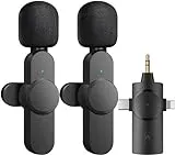 AIKELA Wireless Lavalier Lapel Microphone for iPhone, iPad, Android, Camera, Plug-Play, 7H Long Working Time for Interview Video Podcast Vlog YouTube