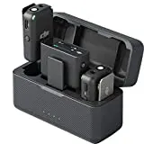 DJI Mic (2 TX + 1 RX + Charging Case), Wireless Lavalier Microphone, 250m (820 ft.) Range, 15-Hour Battery, Noise Cancellation, Wireless Microphone for PC, iPhone, Andriod, Record Interview, Vlogs