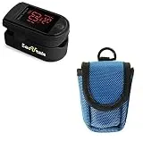 Zacurate Pro Series 500DL Fingertip Pulse Oximeter and Oximeter Carrying Case Bundle