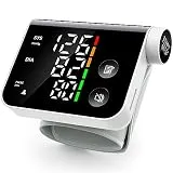 Blood Pressure Monitor Wrist Automatic Digital Blood Pressure Machine LED Large Screen Display for Home Use Dual Users Mode with Portable Storage Bag