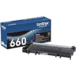 Brother Genuine High Yield Toner Cartridge, TN660, Replacement Black Toner, Page Yield Up to 2,600 Pages, Amazon Dash Replenishment Cartridge