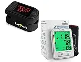 Zacurate Pro Series 500DL Fingertip Pulse Oximeter and Vaunn Blood Pressure Monitor Machine Bundle