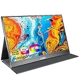 MNN Portable Monitor 15.6inch FHD 1080P USB C HDMI Gaming Ultra-Slim IPS Display w/Smart Cover & Speakers,HDR Plug&Play, External Monitor for Laptop PC Phone Mac Xbox (15.6'' 1080P)