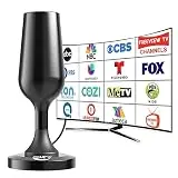 Digital TV Antenna for Smart Tv, 2023 Newest Digital HDTV Antenna Indoor Outdoor with Strong Magnetic Base, 360° Reception Antenna Tv Digital HD Indoor, Support 4K 1080p for Free Local Channels