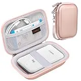 Canboc Hard Case for Canon Ivy Mini/Canon Ivy 2 Mini/Canon Ivy CLIQ+2 CLIQ 2 CLIQ+ Photo Printer Mobile Wireless Bluetooth Instant Camera Printer, Mesh Bag fit Photo Paper and Cable, Rose Gold