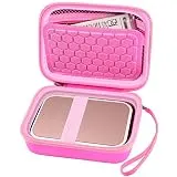 ALKOO Case Compatible with Canon for Ivy/for Ivy 2 Mobile Mini CLIQ CLIQ+ CLIQ2 CLIQ+2 Instant Camera Printer, Wireless Bluetooth Portable Smartphone Printer, Mesh Pocket fits Paper & Cable, Pink