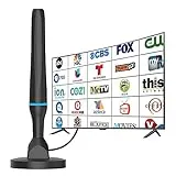 Digital TV Antenna for Smart Tv, 2023 Newest Digital HDTV Antenna Indoor Outdoor with Strong Magnetic Base, 360° Reception Antenna Tv Digital HD Indoor, Support 4K 1080p for Free Local Channels