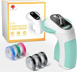 Memoqueen Green Embossing Label Maker