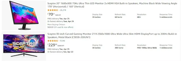 Sceptre 24 inch Professional Thin LED Monitor Review