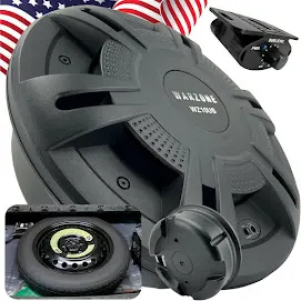 Gravity Warzone WZ10US 10 Inch Pro Audio Active Compact Spare Tire Slim Aluminum 1000 Watts 2 Ohm Subwoofer Powerful Loud Speaker with Bass Volume Control Knob