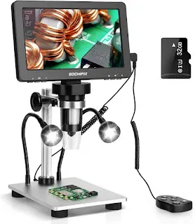 LCD Digital Microscope: A Comprehensive Review 7" LCD Digital Microscope 1200X for Adults,12MP 1080P Solding USB Microscope with 10 LED Lights-Ideal for Coin Collectors Electronics Enthusiasts, Windows/Mac OS Compatible,PC View, 32GB