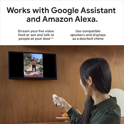 Google Nest Doorbell (Wired, 2nd Gen) - Wired Video Doorbell Camera - Doorbell Security Camera - Snow Google Nest Doorbell (Wired, 2nd Gen) - Wired Video Doorbell Camera - Doorbell Security Camera - Snow