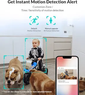 NETVUE Indoor Camera for Homes, Business, Baby, Pets, Dogs