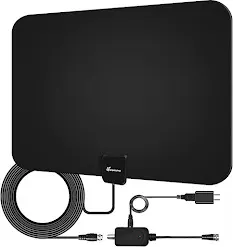 Gesobyte Amplified HD Digital TV Antenna of 250 Miles Range Vansky indoor HDTV antenna