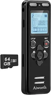 Aiworth 72GB Digital Voice Recorder