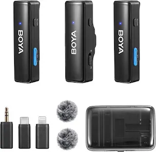 BOYA BOYALINK Wireless Lavalier Microphone for iPhone/Android/Camera Vlogging