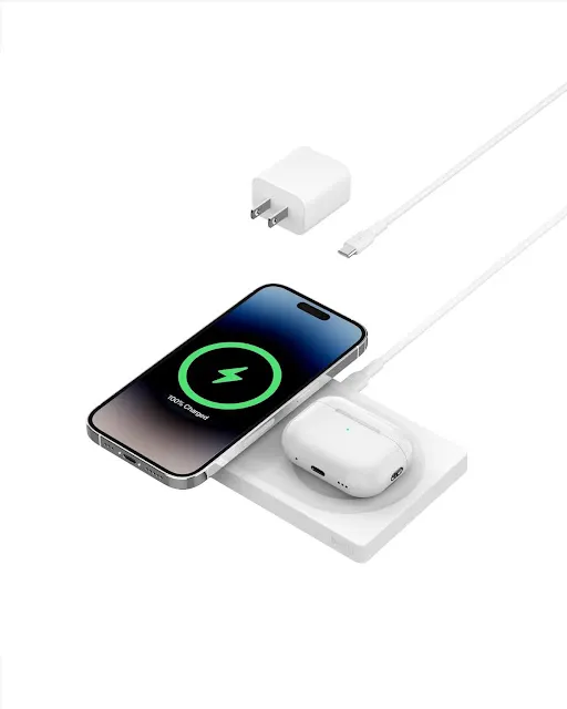 Belkin BoostCharge Pro 2-in-1 Wireless Charging Pad with MagSafe 15W