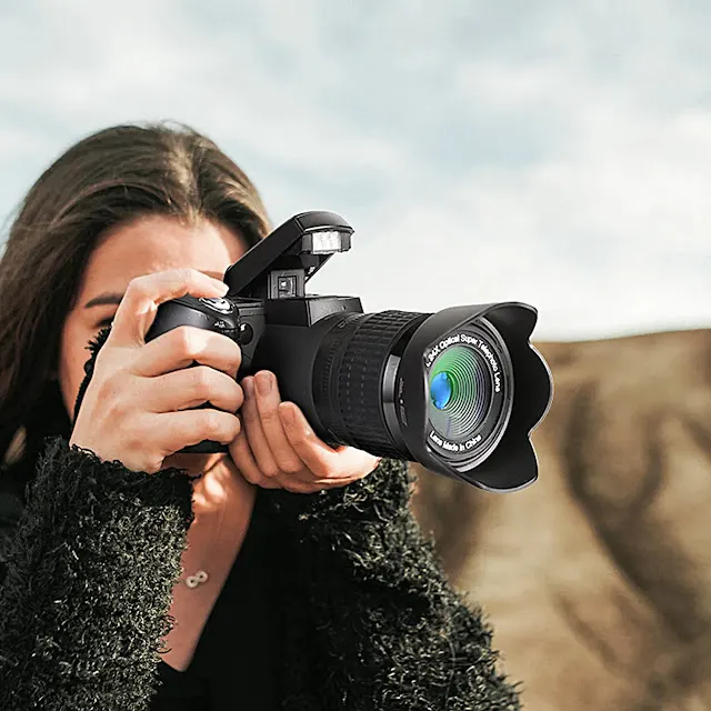 Monitech DSLR Cameras 33MP Digital Camera FHD 1080P Video Camera Auto-Focus Digital Cameras for Photography