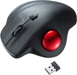 SANWA 2.4G Wireless Ergonomic Trackball Mouse