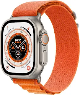Apple Watch Ultra [GPS + Cellular 49mm] - Titanium Case with Orange Alpine Loop