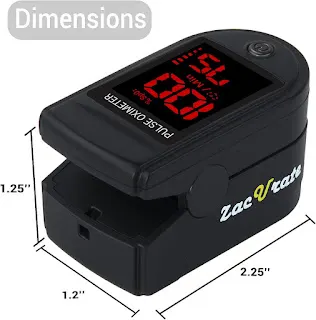 Zacurate Pro Series 500DL Fingertip Pulse Oximeter Blood Oxygen Saturation Monitor with Silicon Cover, Batteries and Lanyard (Royal Black)