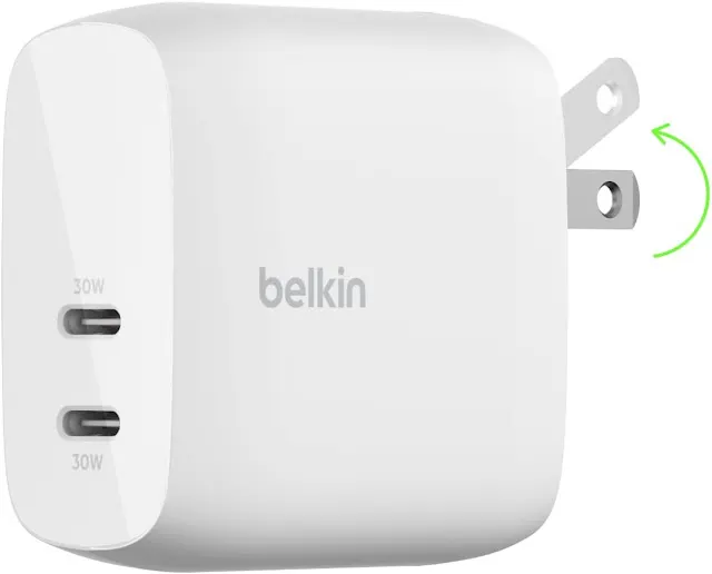 Belkin BoostCharge Dual USB-C Wall Charger w/PPS 60W
