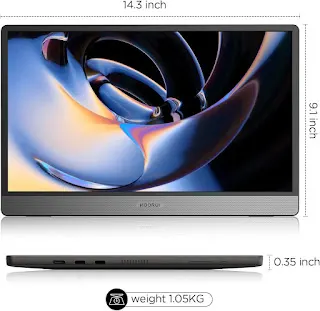 KOORUI Portable Monitor 15.6 Inch || FHD Portable Laptop Monitor IPS Second Screen