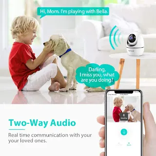 NETVUE Indoor Camera for Homes, Business, Baby, Pets, Dogs