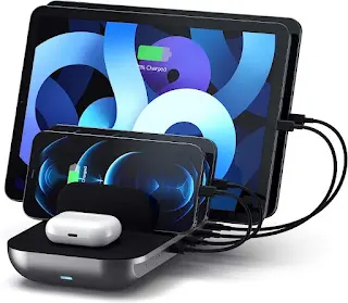 Satechi Multi Device Charging Station Dock 5 with Wireless Charging - iPad Charging Station