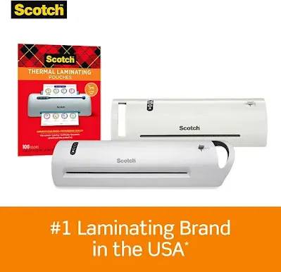 Scotch Thermal Laminating Pouches, 200- Count-Pack of 1, 8.9 x 11.4 Inches, Letter Size Sheets, Clear, 3-Mil (TP3854-200)