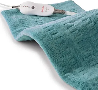 Sunbeam Heating Pad for Back, Neck, and Shoulder Pain Relief with Auto Shut Off, XL 12 x 24", Teal