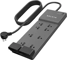 Belkin: Enhancing Connectivity for Your Everyday Needs Belkin Power Strip Surge Protector with 8 Outlets, 6ft Long Flat Plug