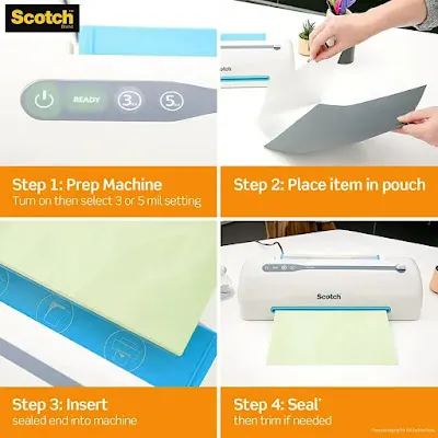 Scotch Thermal Laminating Pouches, 200- Count-Pack of 1, 8.9 x 11.4 Inches, Letter Size Sheets, Clear, 3-Mil (TP3854-200)