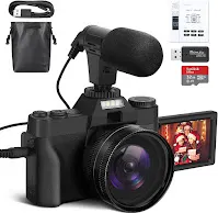 Monitech DSLR Cameras 33MP Digital Camera FHD 1080P Video Camera Auto-Focus Digital Cameras for Photography