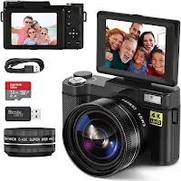 Monitech DSLR Cameras 33MP Digital Camera FHD 1080P Video Camera Auto-Focus Digital Cameras for Photography