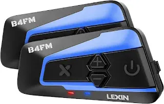 LEXIN Motorcycle Bluetooth Headset LX-B4FM