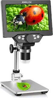 LCD Digital Microscope: A Comprehensive Review 7" LCD Digital Microscope ANNLOV 1200X Maginfication 1080P Coin