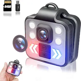 Mini Body Camera | Wearable Cam for Home|Law Enforcement|Security KSADBOSSBO Body Camera with Flashlight