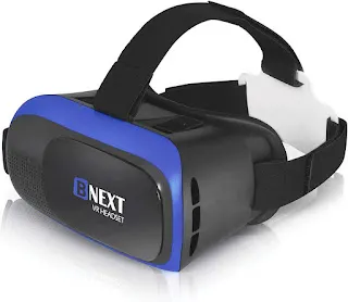 VR Headset Compatible with iPhone & Android Phone - Universal Virtual Reality Goggles - Soft & Comfortable New 3D VR Glasses (Blue)