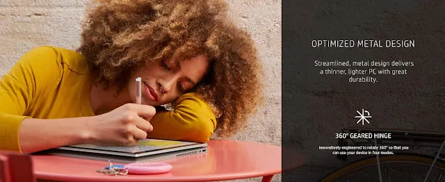 HP Pavilion x360 features a 14-inch touchscreen display