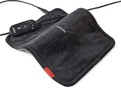 Sunbeam Heating Pad for Back, Neck, Legs and Shoulder Pain Relief with AdvancedHeat Technology and Auto Shut Off, 4 Heat Settings, 12 x 15", Black