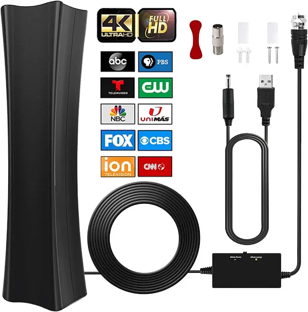 PEAWI 2023 TV Antenna:  A Smart Digital HD Indoor Amplifier 480+ Miles Range