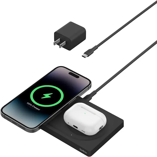 Belkin BoostCharge Pro 2-in-1 Fast Wireless Charging Pad