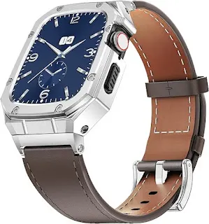 Apple Watch Leather Band and Stainless Steel Case