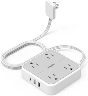 TESSAN Flat Plug Power Strip