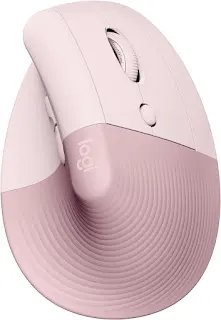 Logitech Lift Vertical Ergonomic Mouse - Rose (Renewed)