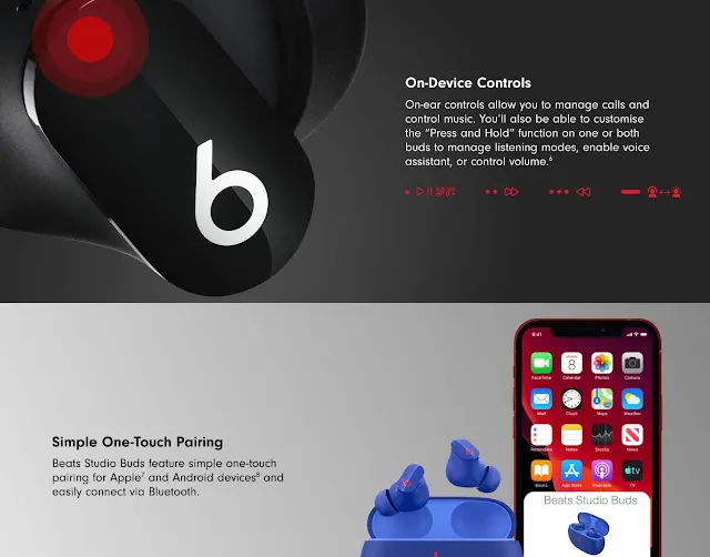 Key Features Beats Studio Buds